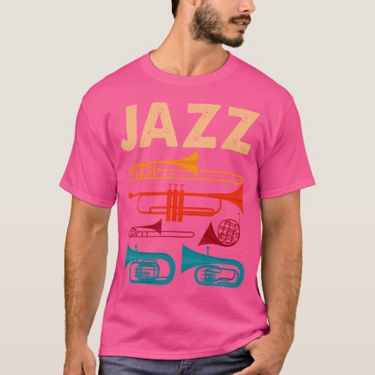 ジャズミュージックデザイン Tシャツ (正面)
