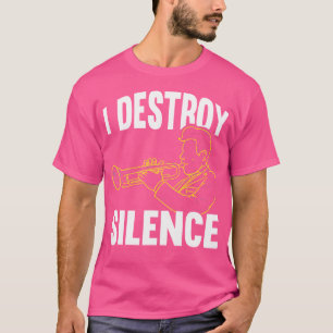 ジャズミュージックトランピーターミュージカル楽器トランペット Tシャツ