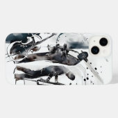 ジャズミュージックバンドサクソフォンプレイヤーミュージシャン iPhoneケース (裏面横)