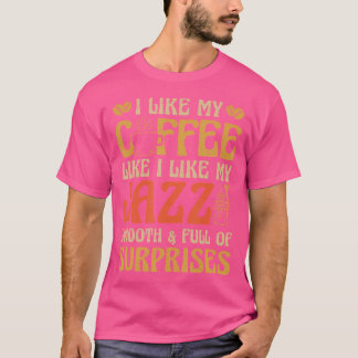 ジャズミュージックミュージシャンジャズバンドトランペットジャズダンス Tシャツ