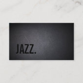 ジャズミュージックモダン先生はっきりしたブラックミニマル 名刺 (正面)