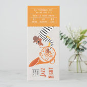 ジャズミュージック企業のナイトチケットへの招待 招待状 (スタンド正面)