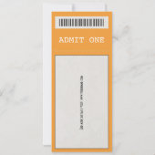 ジャズミュージック企業のナイトチケットへの招待 招待状 (裏面)