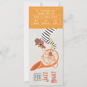 ジャズミュージック企業のナイトチケットへの招待 招待状 (正面)