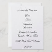 ジャズミュージック招待状 招待状 (裏面)