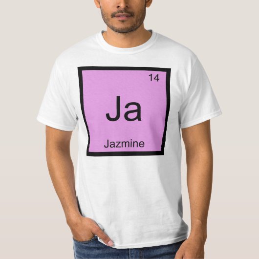 ジャズミン 元素名 周期表 Tシャツ (正面)