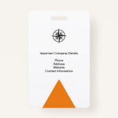 ジャズメ企業のディアI.D.イベントパス バッジ (裏面)