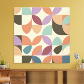 ジャズモダン抽象芸術幾何学模様 キャンバスプリント (インサイチュ (リビング))