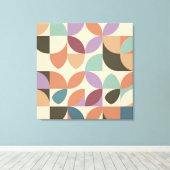 ジャズモダン抽象芸術幾何学模様 キャンバスプリント (インサイチュ (ウッドフロア))