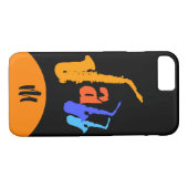 ジャズモノグラムブラックiPhoneケースのカラー Case-Mate iPhoneケース (裏面(横))