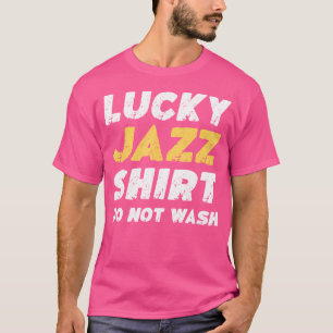 ジャズラッキーおもしろいジャズシャツが洗わない Tシャツ
