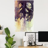 ジャズレジェンズパーカーギレスパイアームストロング ポスター (ホームオフィス)