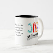 ジャズレタリング ツートーンマグカップ (正面右)