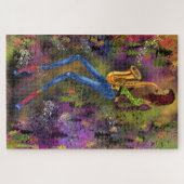 ジャズレディーサックス奏者ダンスミュージックソウルサウンド ジグソーパズル (横)