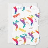 ジャズレトロ音楽&ダンス、ブルースパーティーサクソフォン 招待状 (裏面)