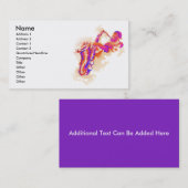 ジャズ人のサクソフォーンの名刺 名刺 (正面/裏面)