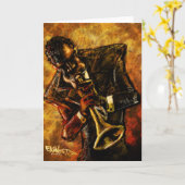 ジャズ仕事カード カード (黄色い花)