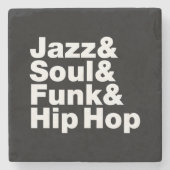 ジャズ及び精神及びファンク及びヒップホップ ストーンコースター (正面)