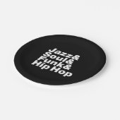 ジャズ及び精神及びファンク及びヒップホップ ペーパープレート (アングル)