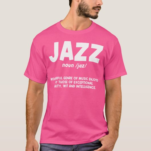 ジャズ名詞音楽ジャンルミュージシャン演奏者コンポーザ Tシャツ (正面)