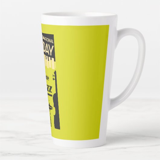 ジャズ国際的の日4月30日 カフェラテマグ (右)