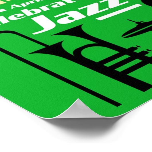 ジャズ国際的の日4月30日 ポスター (角)