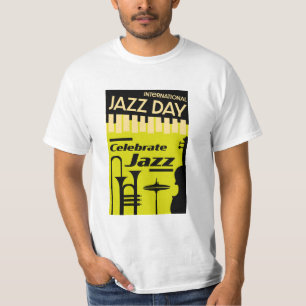 ジャズ国際的デー4月30日Tシャツ Tシャツ