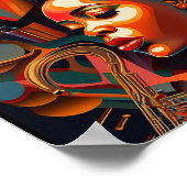 ジャズ抽象芸術ポスターアート ポスター (角)