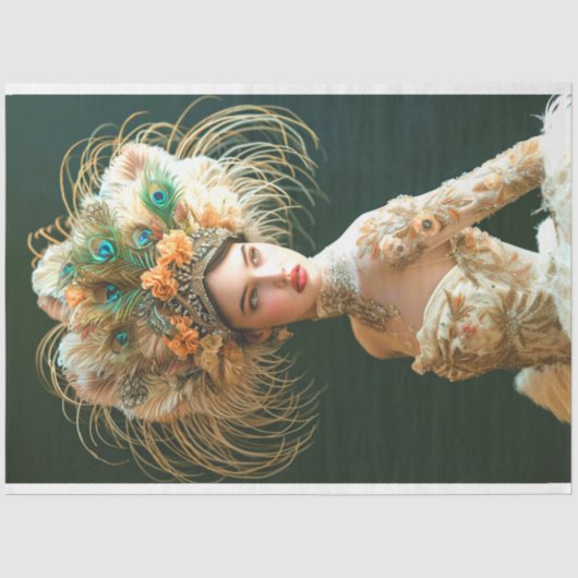 ジャズ時代フラッパーとグレース・デコページ 薄葉紙 (正面)