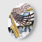 ジャズ時計 ラージ壁時計 (傾斜)