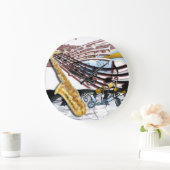 ジャズ時計 ラージ壁時計 (ホーム)