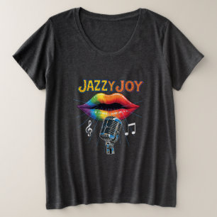 ジャズ歌手 プラスサイズTシャツ