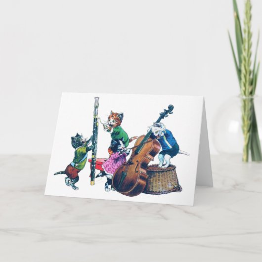ジャズ猫バンド カード (正面)