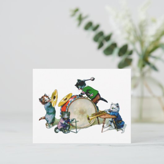 ジャズ猫 ポストカード (スタンド正面)