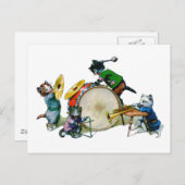 ジャズ猫 ポストカード (正面/裏面)