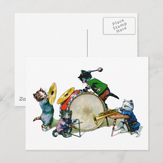 ジャズ猫 ポストカード (正面/裏面)