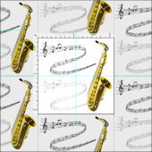 ジャズ祝音楽 ファブリック (タイル)