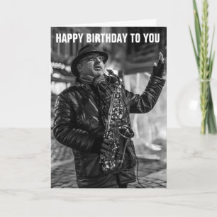ジャズ通り演奏者誕生日カード カード