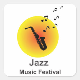 ジャズ音楽で使われるサックス スクエアシール