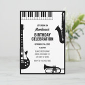 ジャズ音楽の楽器 招待状 (スタンド正面)