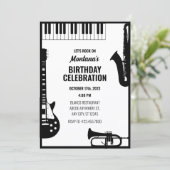 ジャズ音楽の楽器 招待状 (スタンド正面)