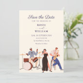 ジャズ音楽の結婚式 セーブザデート (スタンド正面)