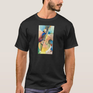 ジャズ音楽の絵画"Bassline " Tシャツ