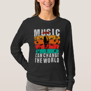 ジャズ音楽は世界を変える レトロヴィンテージ Tシャツ