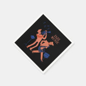 ジャズ音楽サクソフォンミュージックジャズバンドギフト スタンダードカクテルナプキン (角)