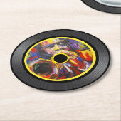 ジャズ音楽レコード ラウンドペーパーコースター (アングル)