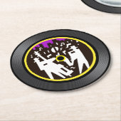 ジャズ音楽レコード ラウンドペーパーコースター (アングル)