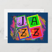 ジャズ音楽愛好家への贈り物 ポストカード (正面/裏面)