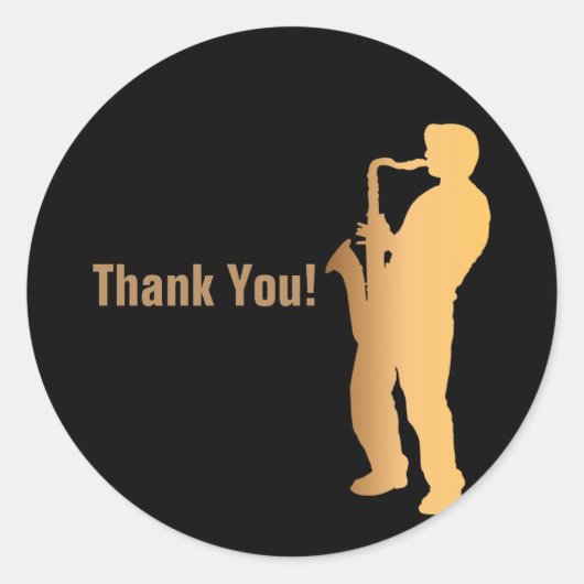 ジャズ音楽感謝していよ ラウンドシール (正面)