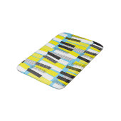 ジャズ音楽、黄色の青の幾何学的パターン。 バスマット (アングル)